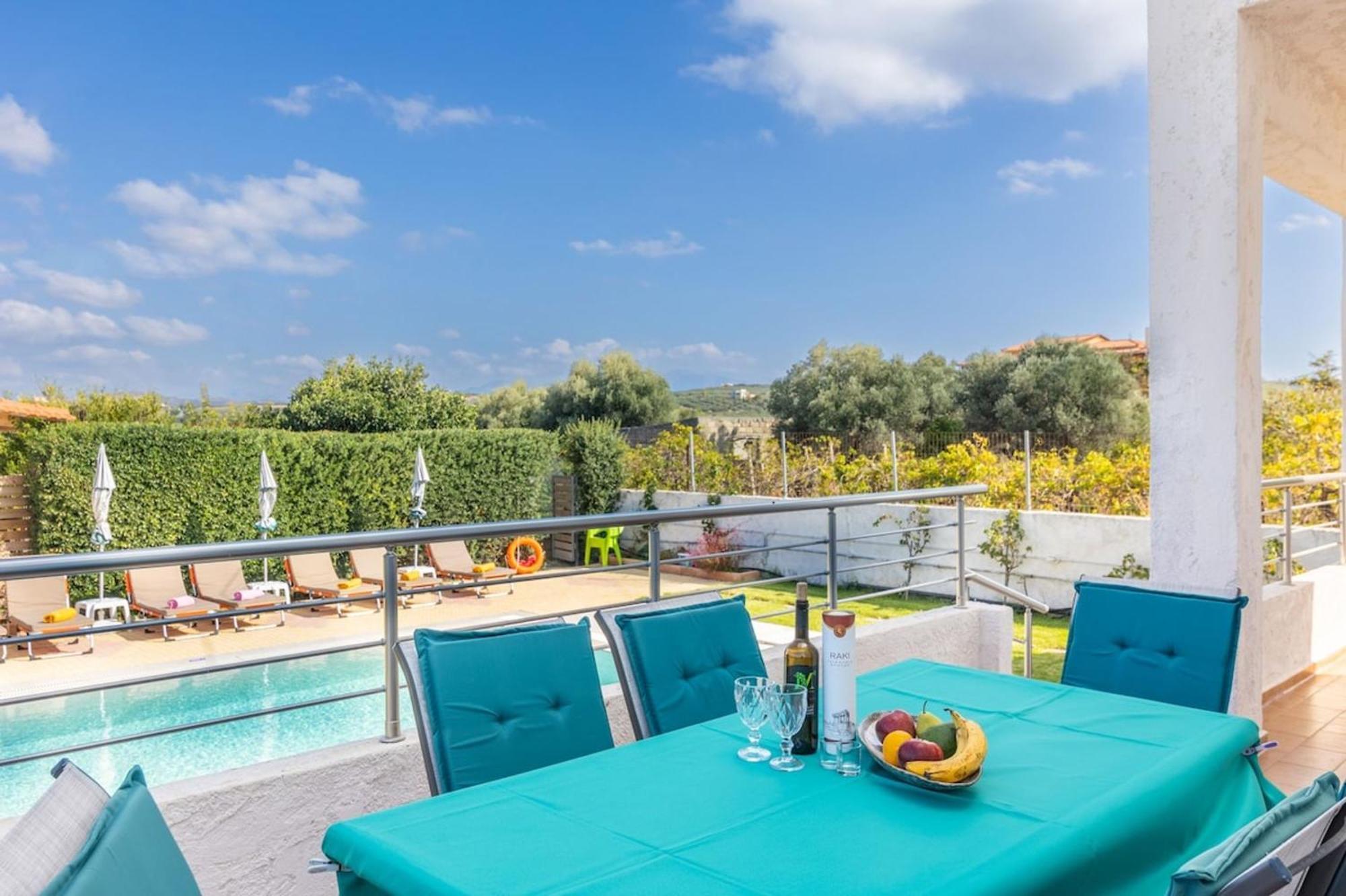 Amazing Villa Chrysanthi With Private Pool In Heraklion Epano Vathia エクステリア 写真